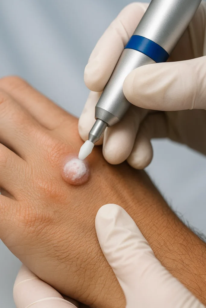 example of wart removal Streatham using cryopen