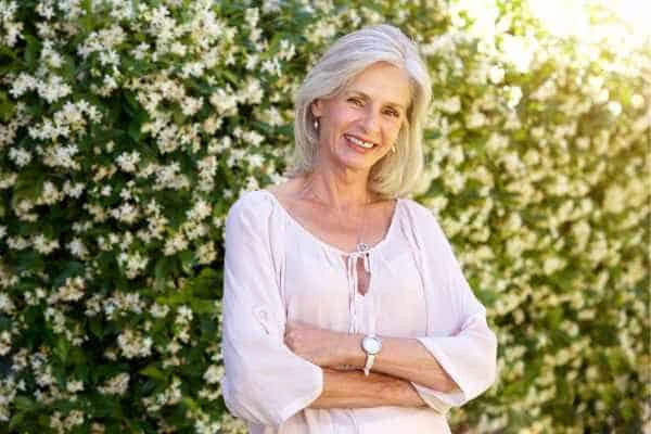 Older woman happy with urinary incontinence treatment Streatham