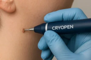 Person receiving skin tag removal Streatham