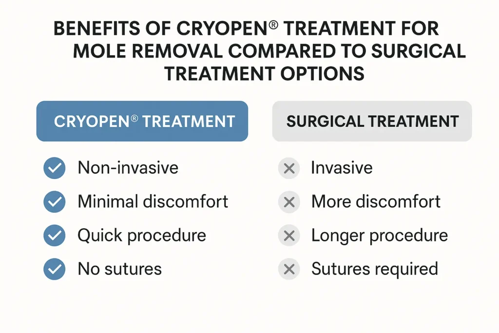 Benefits of facial mole removal Streatham - call our team today to book a consultation